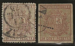 Espagne      .  Y&T   .   151/151a    .    1874   .     O   .     Oblitéré - Oblitérés