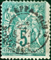 -Sage N°75. Type Ll Ob.BORDEAUX AFFRANCH TS 1897.( Second Choix ) - 1876-1898 Sage (Type II)