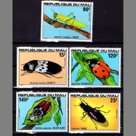 BB3740 Mali 1978 Various Insects Ladybug Longox 5V MNH - Mali (1959-...)