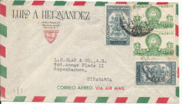 Mexico Air Mail Cover Sent To Denmark - Mexique