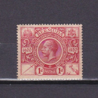 BERMUDA 1921, SG# 76, 1d Deep Carmine, King George V, NG - Bermuda