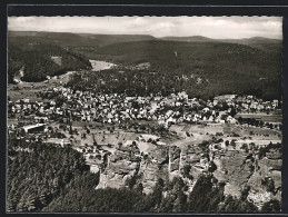 AK Dahn /Pfalz, Ortsansicht Mit Hochstein-Massiv, Fliegeraufnahme  - Dahn