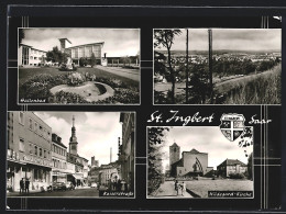 AK St. Ingbert /Saar, Hallenbad, Kaiserstrasse, Hildegard-Kirche  - Andere & Zonder Classificatie