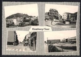 AK Homburg /Saar, Schlossberg, Bahnstrasse, Bahnhofsplatz, Brunnen  - Andere & Zonder Classificatie
