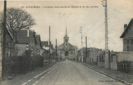 CPA Essonne > Athis Mons Avenue Jean Jaures - Eglise N.D. De Lourdes - Athis Mons