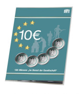 Safe Münzkarte Für 5 Stück Der Neuen 10 Euro Münzen "Pflege" Nr. 1359 Neu - Matériel