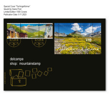 Switzerland  2023 (G21) UNESCO Tektonikarena Sardona Limited Edition 1500 Tschingelhörner Mountains Berge Montagnes - Brieven En Documenten