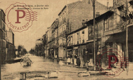 FRANCIA. FRANCE. Asnieres Sur Seine : Crue De 1910 - Avenue De Paris - Asnieres Sur Seine