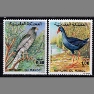 BB3749 Morocco 1976 Wetland Birds And Falcons 2V MNH - Unused Stamps