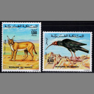 BB3750 Morocco 1975 Bobcat And Bald Ibis 2V MNH - Nuevos