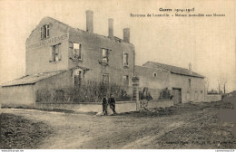 NÂ°35735 Z -cpa LunÃ©ville -maison IncendiÃ©e Aux Mossus- - Luneville