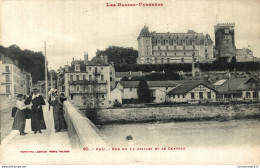 NÂ°35702 Z -cpa Pau -rue Du 14 Juillet Et Le ChÃ¢teau- - Pau