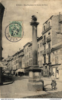 NÂ°35688 Z -cpa Epinal -rue RualmÃ©nil Et Statue De Pinau- - Epinal