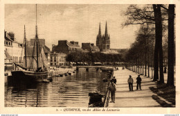 NÂ°35697 Z -cpa Quimper -vue Des AllÃ©es De Locmaria- - Quimper