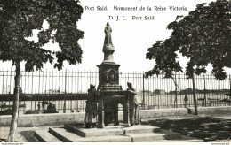 NÂ°35489 Z -cpa Port SaÃ¯d -monument De La Reine Victoria- - Port-Saïd