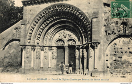 NÂ°36211 Z -cpa Morlaas -portail De L'Ã©glise- - Morlaas