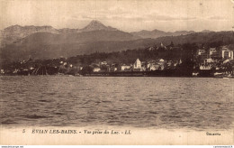 NÂ°35953 Z -cpa Evian Les Bains -vue Prise Du Lac- - Evian-les-Bains