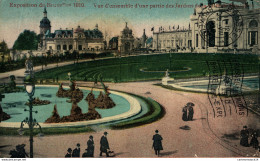 NÂ°36644 Z Cpa Bruxelles -exposition 1910 -vue D'ensemble D'une Partie Des Jardins- - Universal Exhibitions