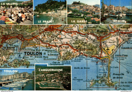 NÂ°38126 Z -cpsm Carte De La CÃ'te Varoise - Maps