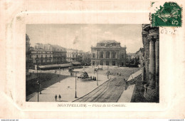 NÂ°38009 Z -cpa Montpellier -place De La ComÃ©die- - Montpellier