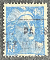 FRA0718UA4 - Marianne De Gandon - 4.50 F Blue Used Stamp - 1945-47 - France YT 718A - 1945-54 Marianne Of Gandon