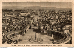 NÂ°36942 Z -cpa Roma -piazza S Pietro E Panorama Della CittÃ - - Places & Squares