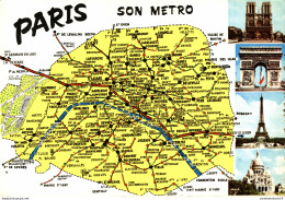 NÂ°38603 Z -cpsm Paris Metro - Maps