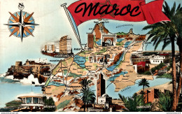 NÂ°38362 Z -cpsm Carte Du Maroc - Other & Unclassified