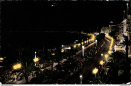 NÂ°38221 Z -cpsm Nice -la Promenade Des Anglais- - Nice By Night