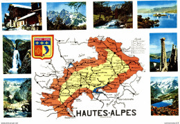 NÂ°38155 Z -cpsm Carte GÃ©ographique Haute Alpes - Cartes Géographiques