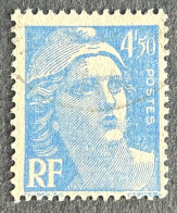 FRA0718UA6 - Marianne De Gandon - 4.50 F Blue Used Stamp - 1945-47 - France YT 718A - 1945-54 Marianne De Gandon