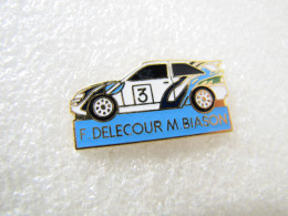 TOP   RARE   PIN'S   FORD  ESCORT  COSWORTH  RALLYE  F. DELECOUR  M. BIASION  Email Grand Feu - Ford