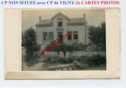 CP NON SITUEE-avec CP De VIGNY-57-3x CARTES PHOTOS Allemandes-GUERRE 14-18-1 WK-Militaria- - Other & Unclassified