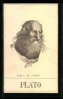 AK Plato, Portrait Des Philosophen  - Personnages Historiques