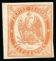 1868, Timbre Télégraphe YT N° 3 **, Pleine Gomme D'origine, - Télégraphes Et Téléphones