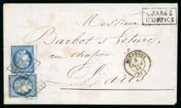 1851, Lettre De Bordeaux (Gironde) Pour Paris - 1849-1876: Période Classique