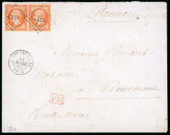 1859-1862, 5 Lettres Expédition De Chine Sur Pages - 1849-1876: Période Classique