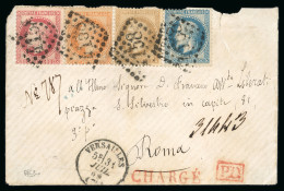 1869 France Empire Lauré 4-couleur 10c,20c,40c,80c Pour États Pontificaux - 1849-1876: Klassieke Periode