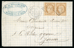 France 1871 Emission Sìege De Paris 10C Paire - 1849-1876: Période Classique