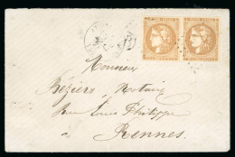 France 1871 Lettre Emission De Bordeaux 10C (2) - 1849-1876: Période Classique