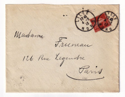 Lettre Lille Nord 1913 Semeuse 10 Centimes + Correspondance Fruneau - 1906-38 Sower - Cameo