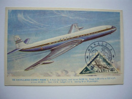 Avion / Airplane / BOAC - BRITISH OVERSEAS AIRWAYS CORPORATION / Comet Mark 3 / Carte Maximum - 1946-....: Ere Moderne