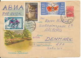 USSR Uprated Postal Stationery Sent To Denmark 19-9-1962 - Lettres & Documents