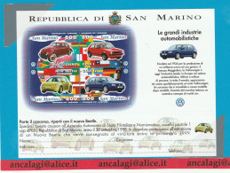 FOGLIETTO R.S.M. 1997 - Ref.021 "INDUSTRIE AUTOMOBILISTICHE" 4 Val. - - Blocchi & Foglietti