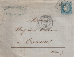 Lettre De Bourgoin à Crémieu LAC - 1849-1876: Période Classique