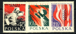 POLAND 1957 MICHEL NO 1025 - 1027 MNH - Neufs