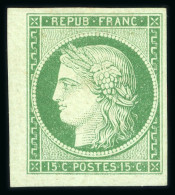 1850, Cérès 15c Vert YT N° 2, Timbre Neuf Avec Gomme, - 1849-1850 Cérès