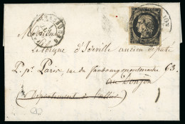 1849, 20 Centimes Noir Oblitération Cachet à Date De Strasbourg - 1849-1850 Cérès