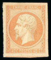 1853 - Napoléon III 40 Centimes Orange Sur Paille Y&T - 1853-1860 Napoléon III