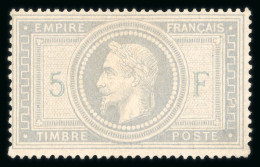 1869 - Empire Lauré 5 Francs Violet-gris Y&T N°33 *, - 1863-1870 Napoléon III Lauré